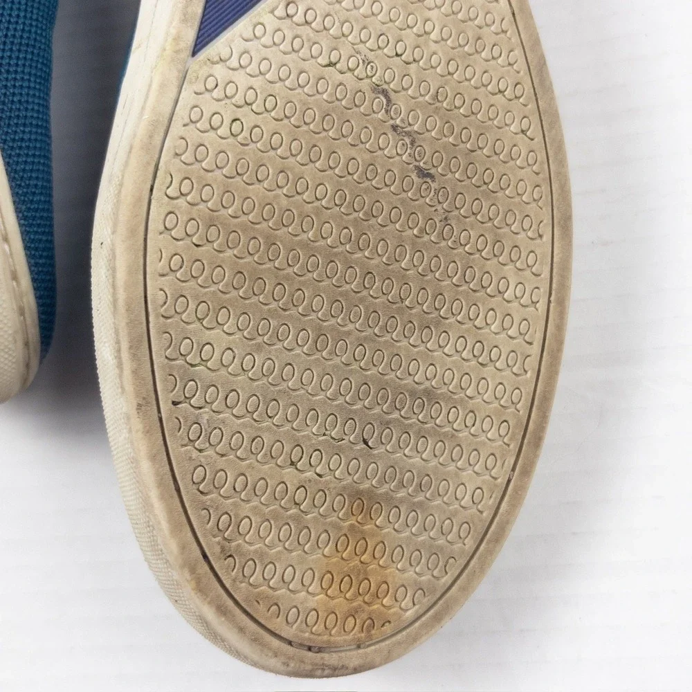 Rothys The Original Slip On Sneaker Womens 8.5 Teal Blue Washable‎ Casual Flat